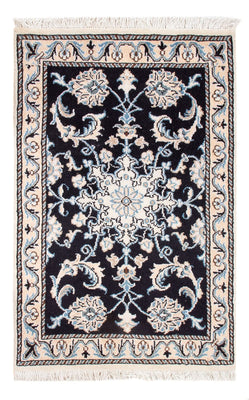Tapis persan - Nain - Royal - 90 x 60 cm - bleu foncé