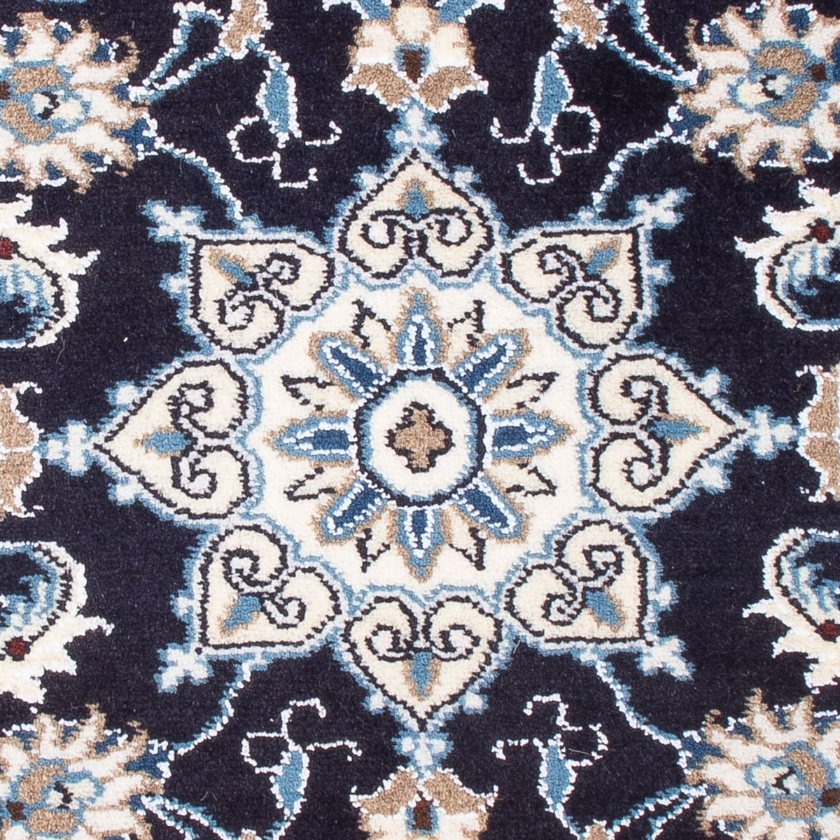 Tapis persan - Nain - Royal - 90 x 60 cm - bleu foncé