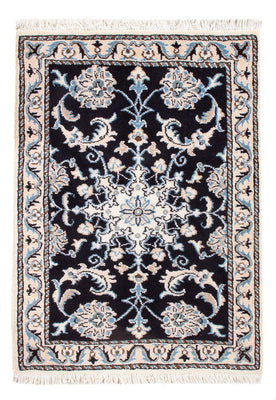 Tapis persan - Nain - Royal - 90 x 60 cm - bleu foncé