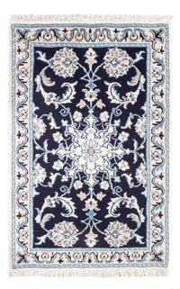 Tapis persan - Nain - Royal - 90 x 60 cm - bleu foncé