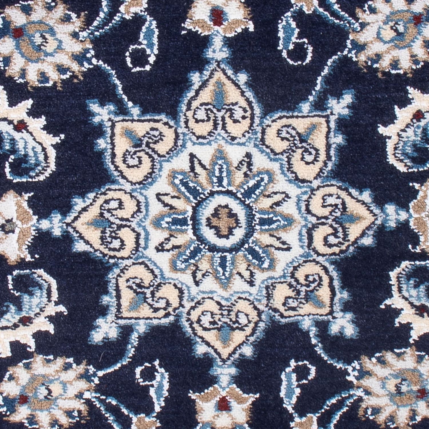 Tapis persan - Nain - Royal - 90 x 60 cm - bleu foncé