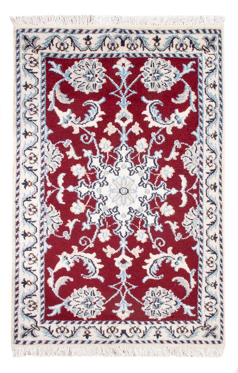 Tapis persan - Nain - Royal - 90 x 60 cm - rouge