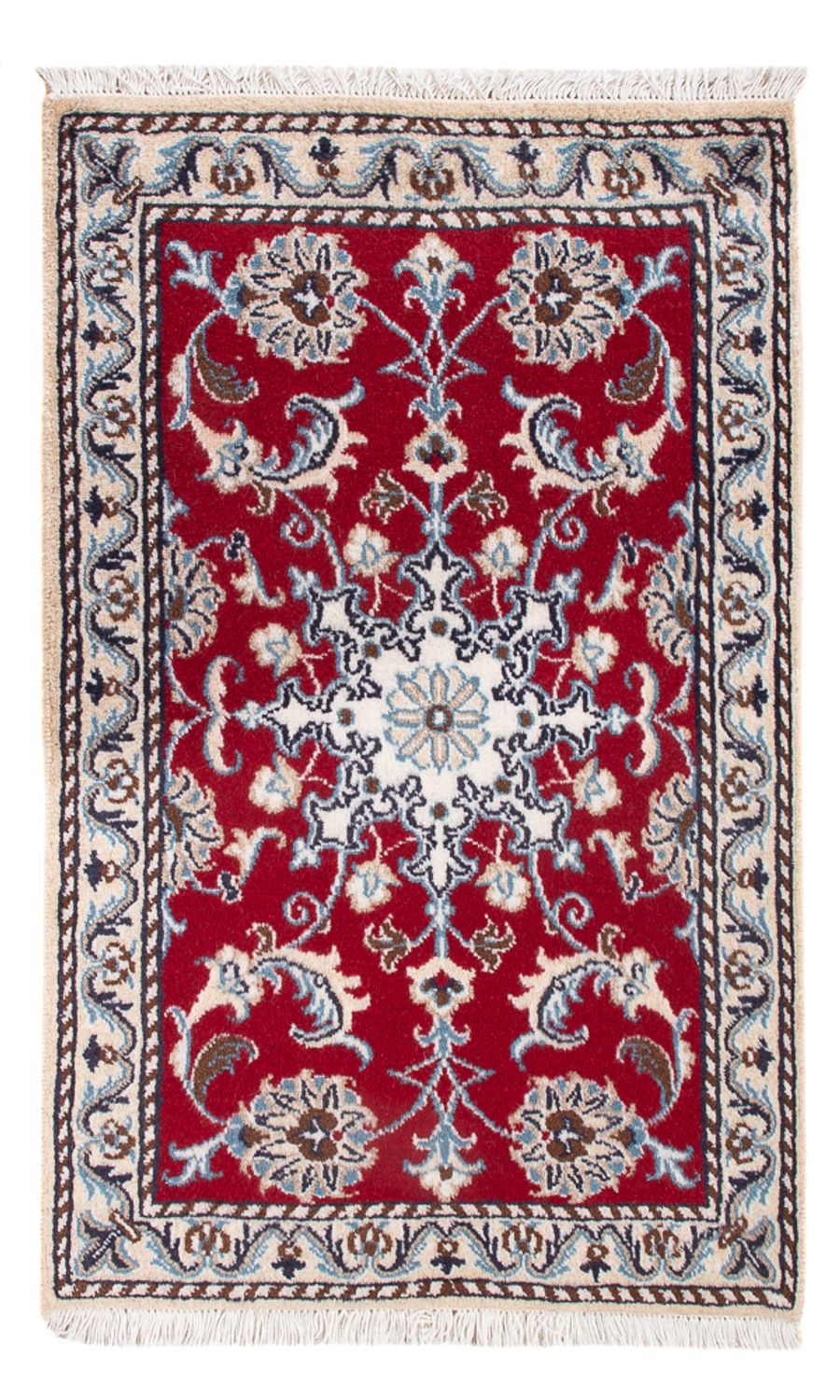 Tapis persan - Nain - Royal - 90 x 60 cm - rouge