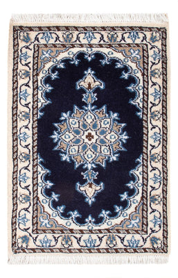 Tapis persan - Nain - Royal - 60 x 40 cm - bleu foncé