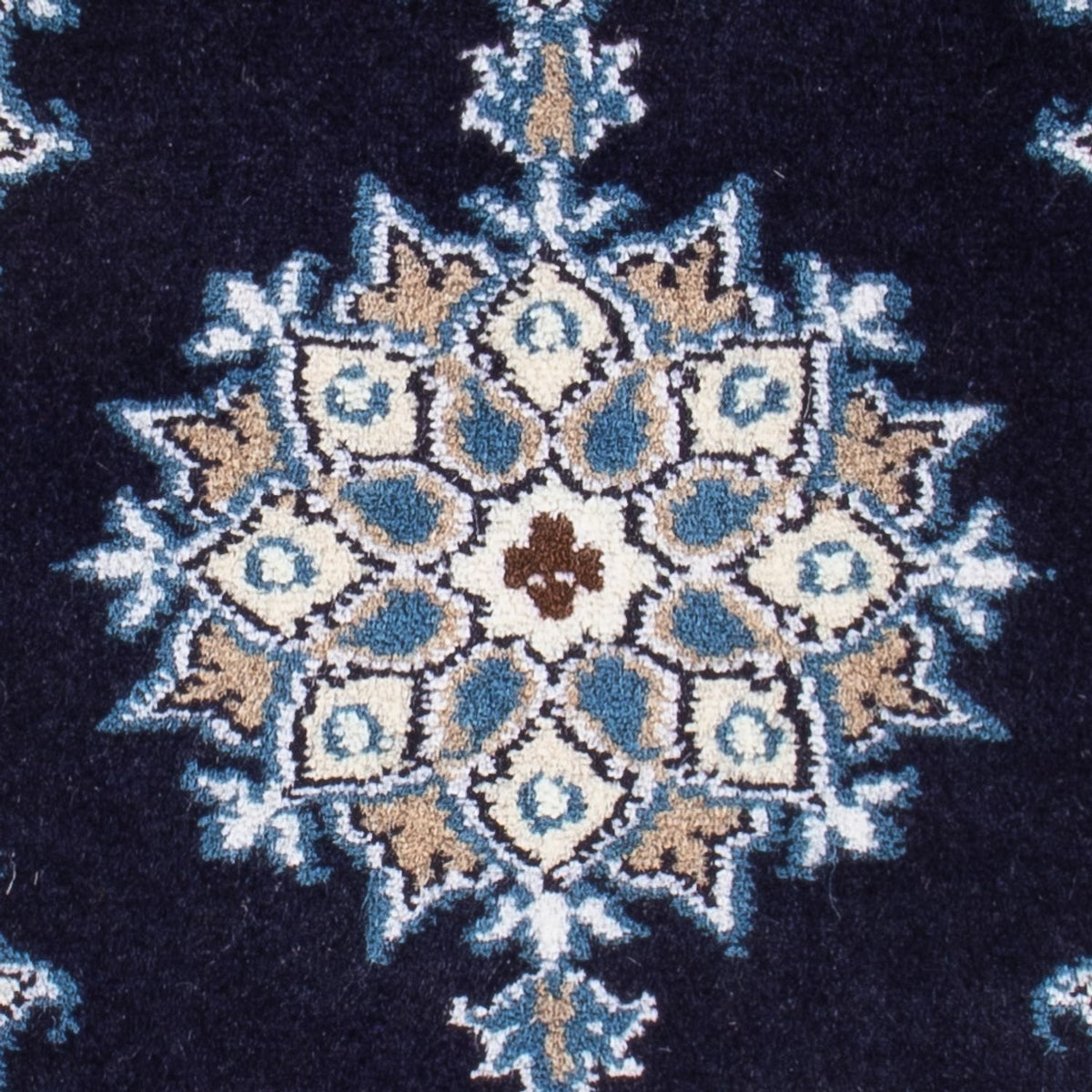 Tapis persan - Nain - Royal - 60 x 40 cm - bleu foncé