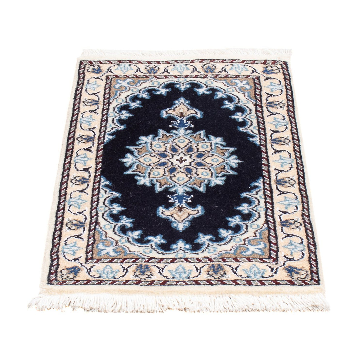 Tapis persan - Nain - Royal - 60 x 40 cm - bleu foncé