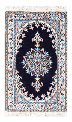 Tapis persan - Nain - Royal - 60 x 40 cm - bleu foncé