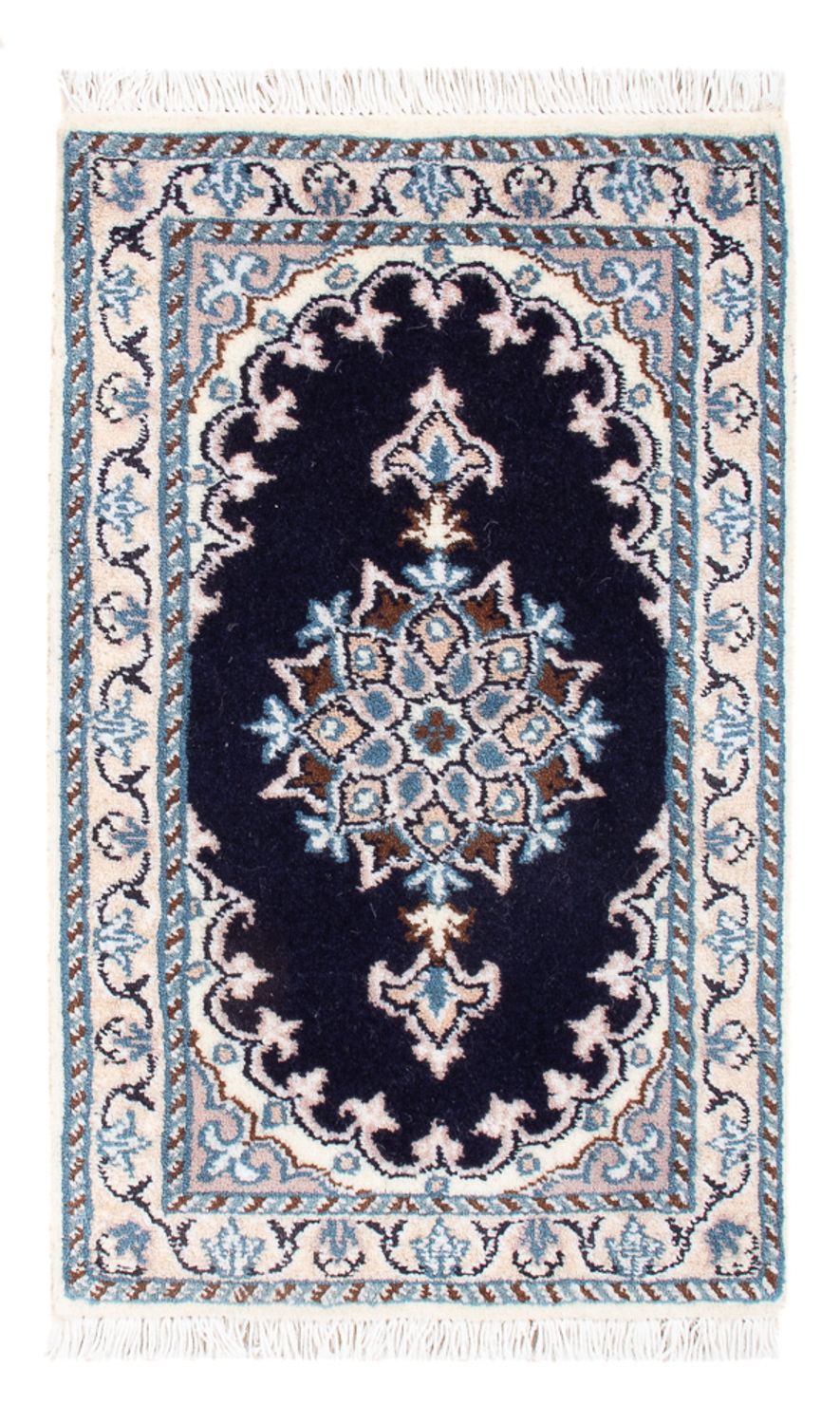 Tapis persan - Nain - Royal - 60 x 40 cm - bleu foncé