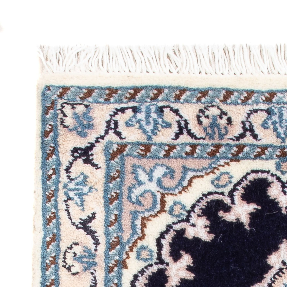 Tapis persan - Nain - Royal - 60 x 40 cm - bleu foncé