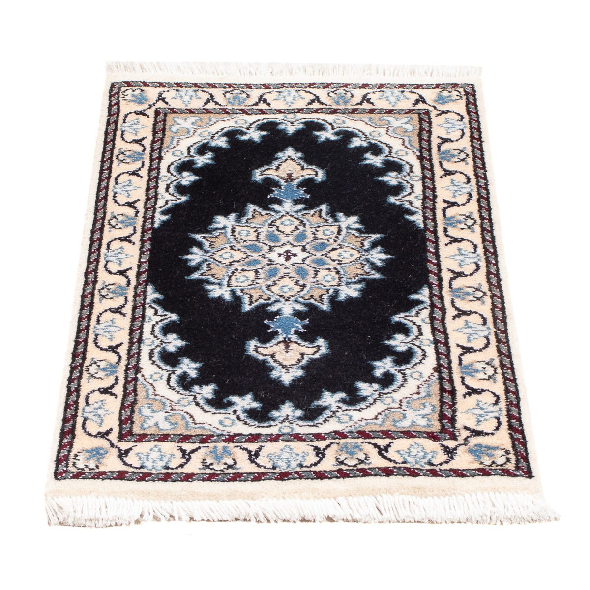 Tapis persan - Nain - Royal - 60 x 40 cm - bleu foncé