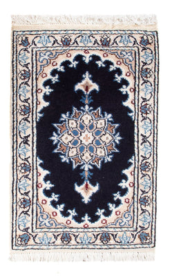 Tapis persan - Nain - Royal - 60 x 40 cm - bleu foncé