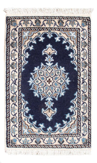 Tapis persan - Nain - Royal - 60 x 40 cm - bleu foncé