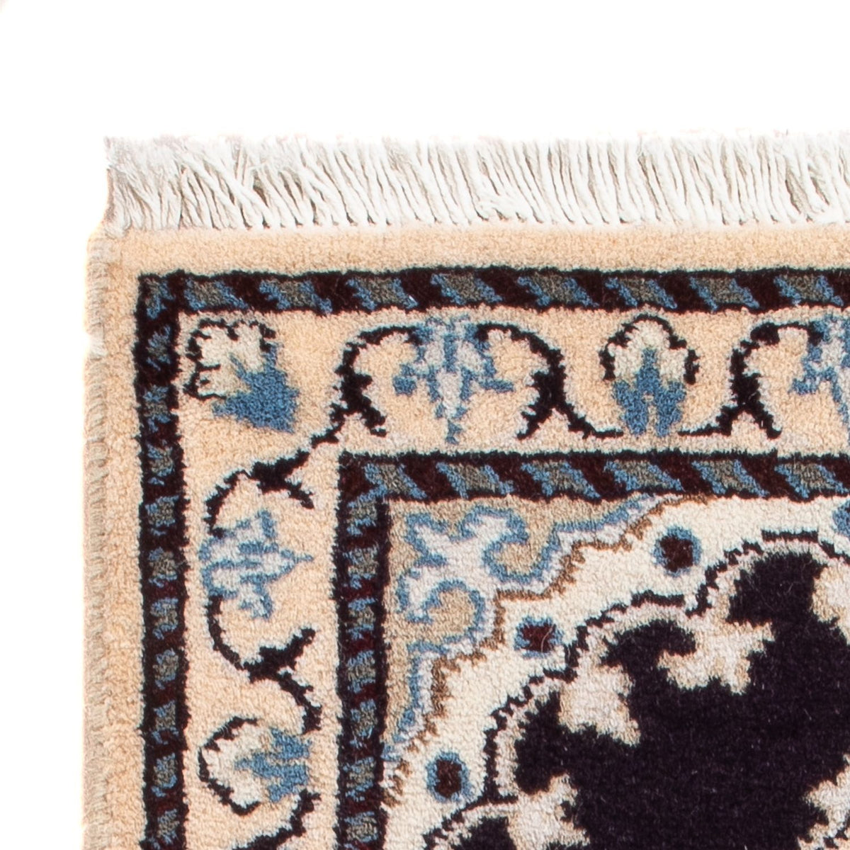 Tapis persan - Nain - Royal - 60 x 40 cm - bleu foncé
