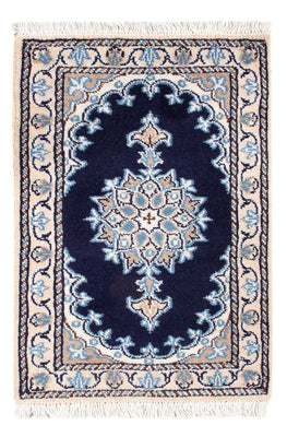 Tapis persan - Nain - Royal - 60 x 40 cm - bleu foncé