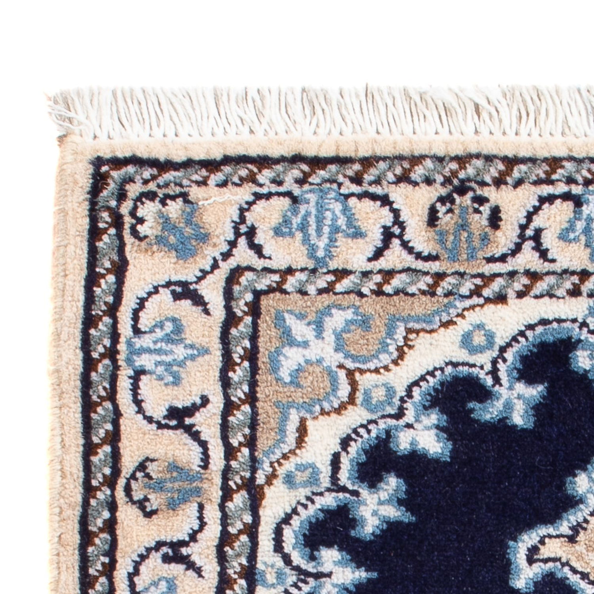 Tapis persan - Nain - Royal - 60 x 40 cm - bleu foncé