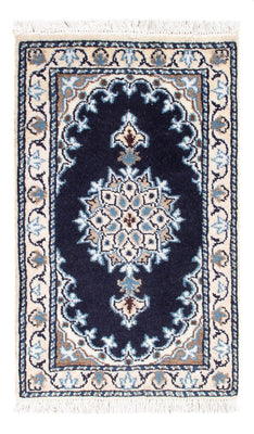 Tapis persan - Nain - Royal - 60 x 40 cm - bleu foncé