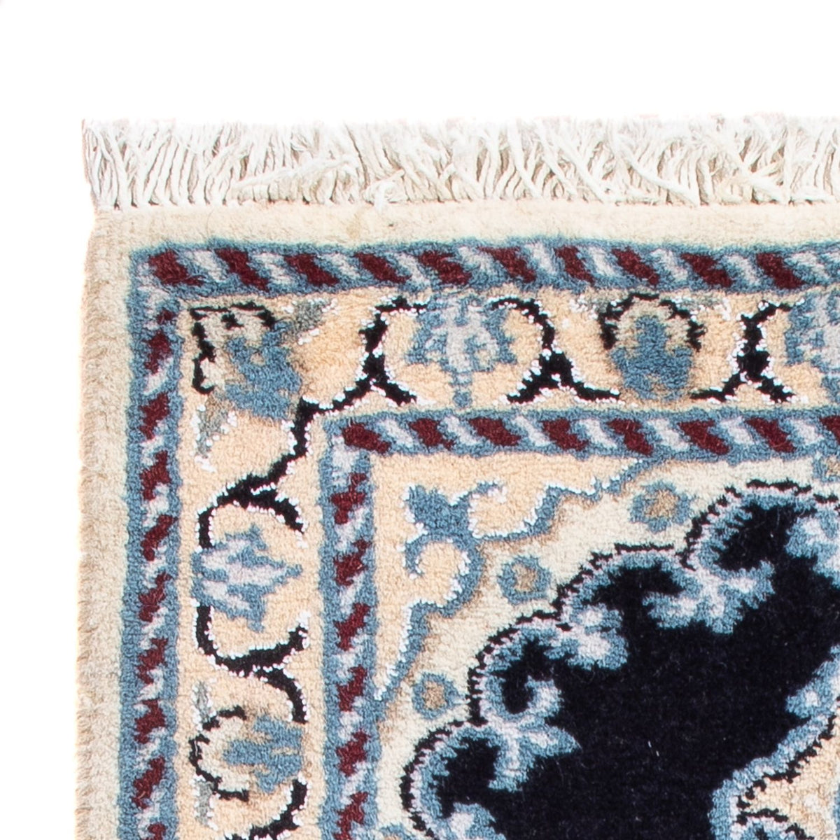 Tapis persan - Nain - Royal - 60 x 40 cm - bleu foncé
