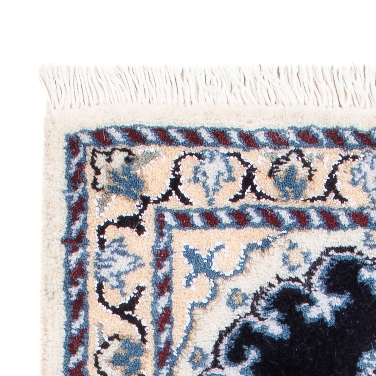 Tapis persan - Nain - Royal - 60 x 40 cm - bleu foncé