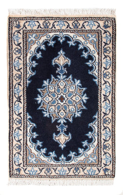 Tapis persan - Nain - Royal - 60 x 40 cm - bleu foncé