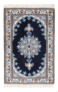 Tapis persan - Nain - Royal - 60 x 40 cm - bleu foncé