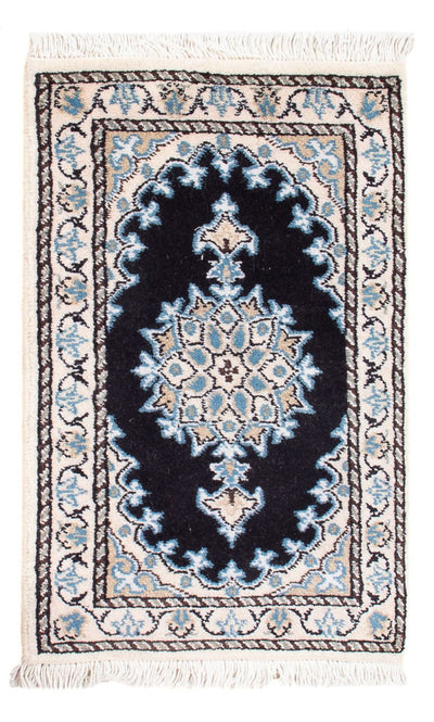 Tapis de Nain - 9La Tapis 40x60cm - Tapis persan - bleu foncé