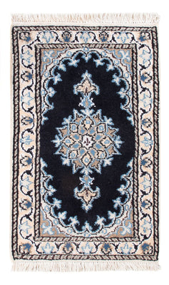 Tapis persan - Nain - Royal - 60 x 40 cm - bleu foncé