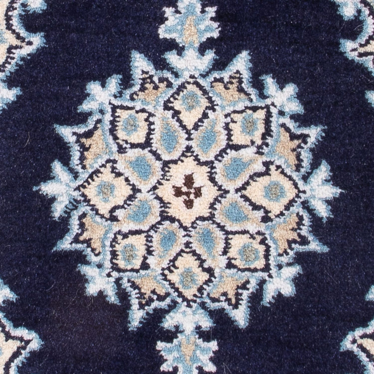 Tapis persan - Nain - Royal - 60 x 40 cm - bleu foncé