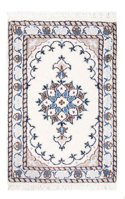 Tapis persan - Nain - Royal - 60 x 40 cm - crème
