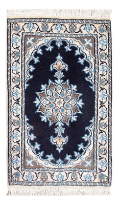 Tapis persan - Nain - Royal - 60 x 40 cm - bleu foncé