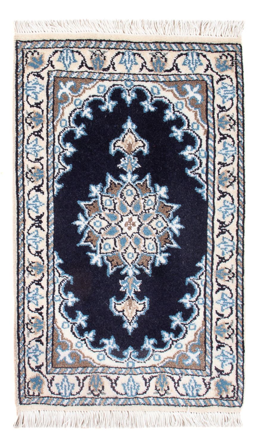 Tapis persan - Nain - Royal - 60 x 40 cm - bleu foncé