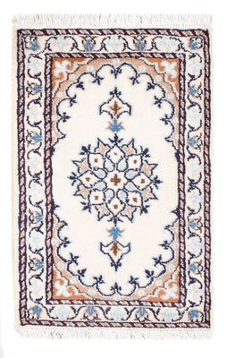 Tapis persan - Nain - Royal - 60 x 40 cm - crème