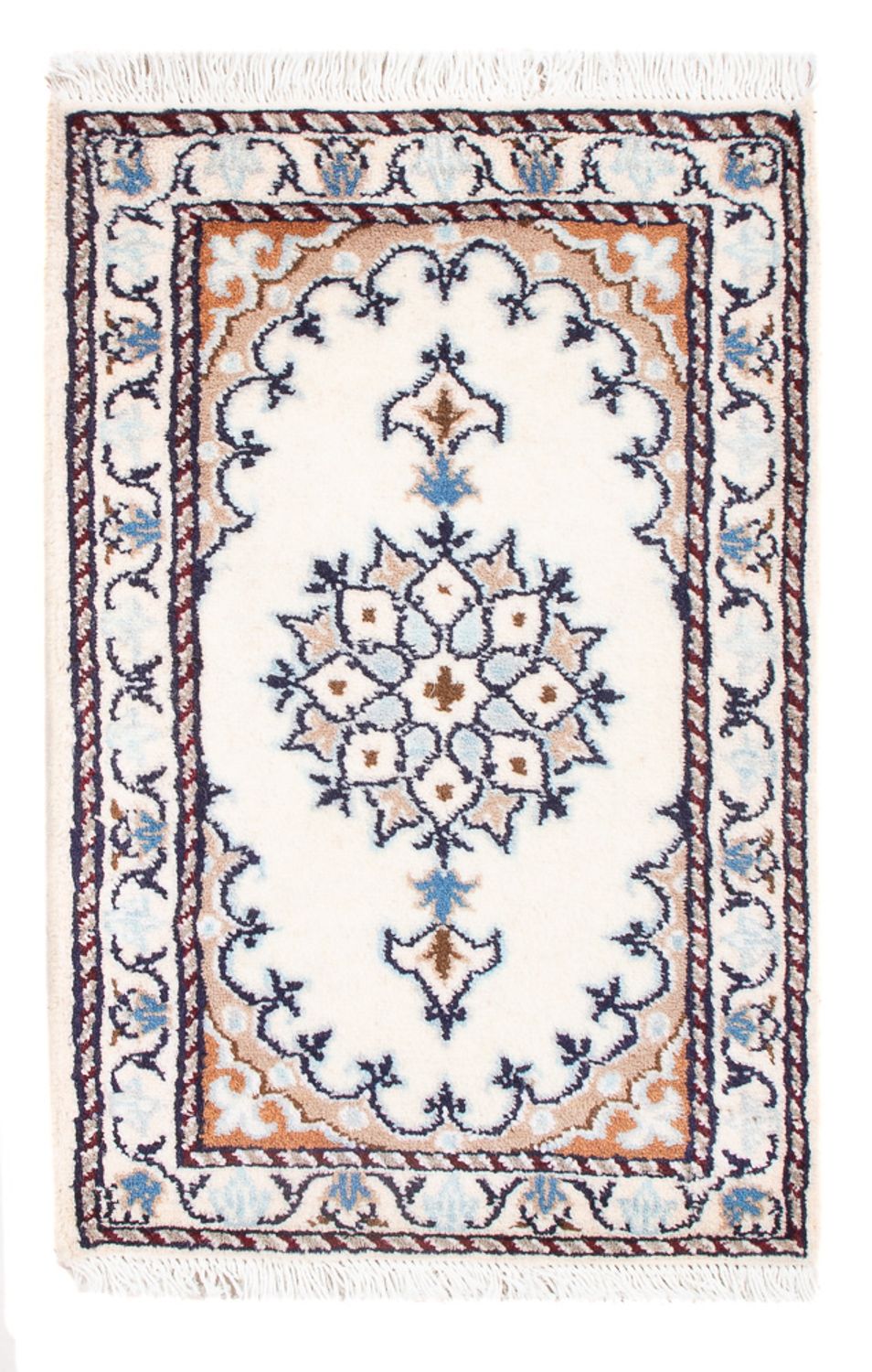 Tapis persan - Nain - Royal - 60 x 40 cm - crème