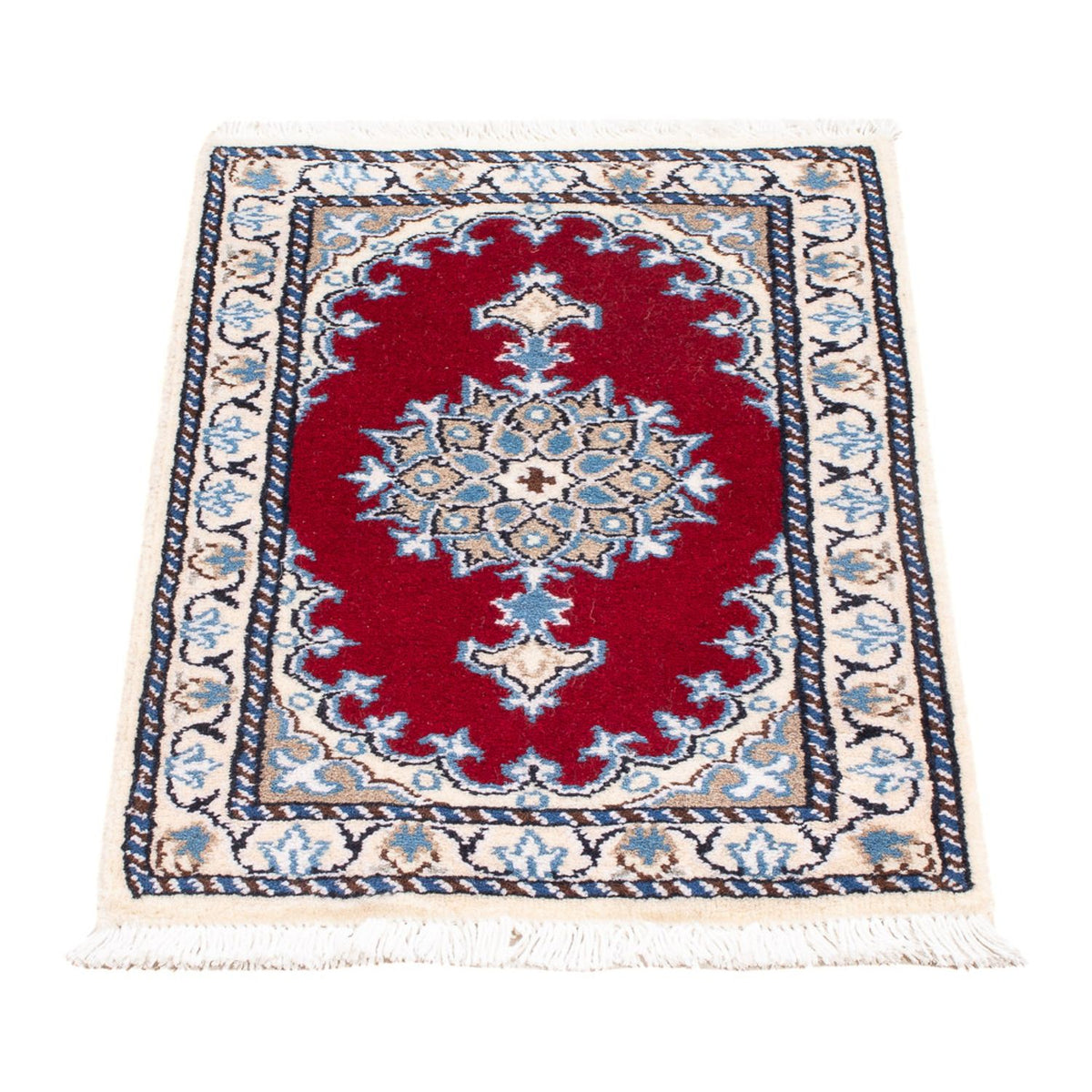 Tapis persan - Nain - Royal - 60 x 40 cm - rouge