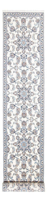Tapis de couloir Tapis persan - Nain - 393 x 80 cm - argent