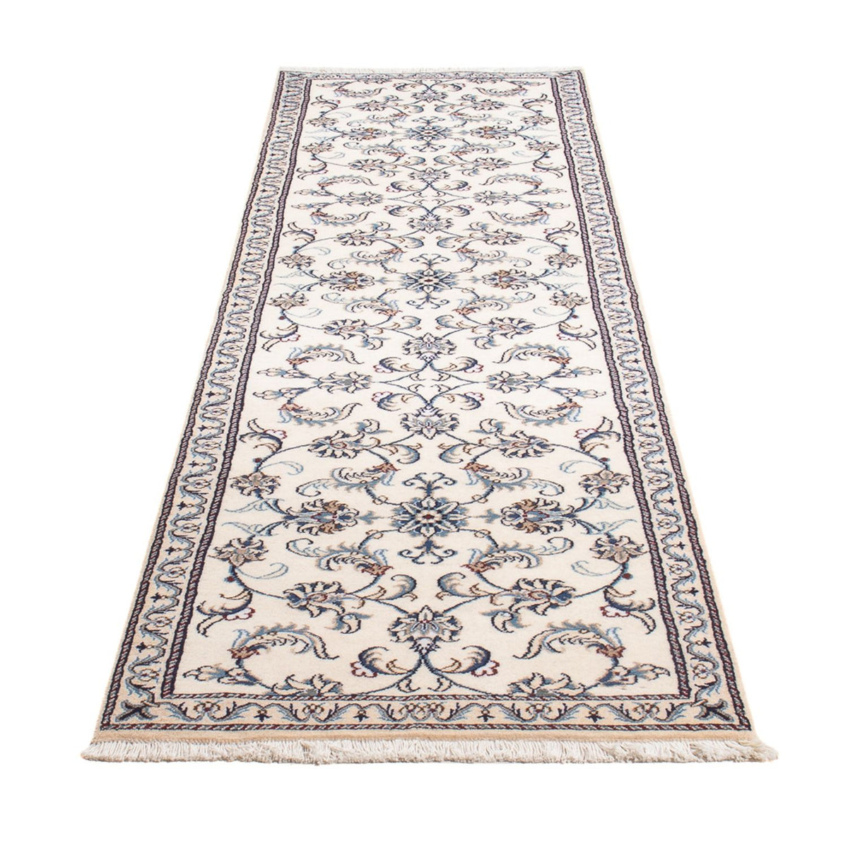 Tapis de couloir Tapis persan - Nain - 290 x 74 cm - argent
