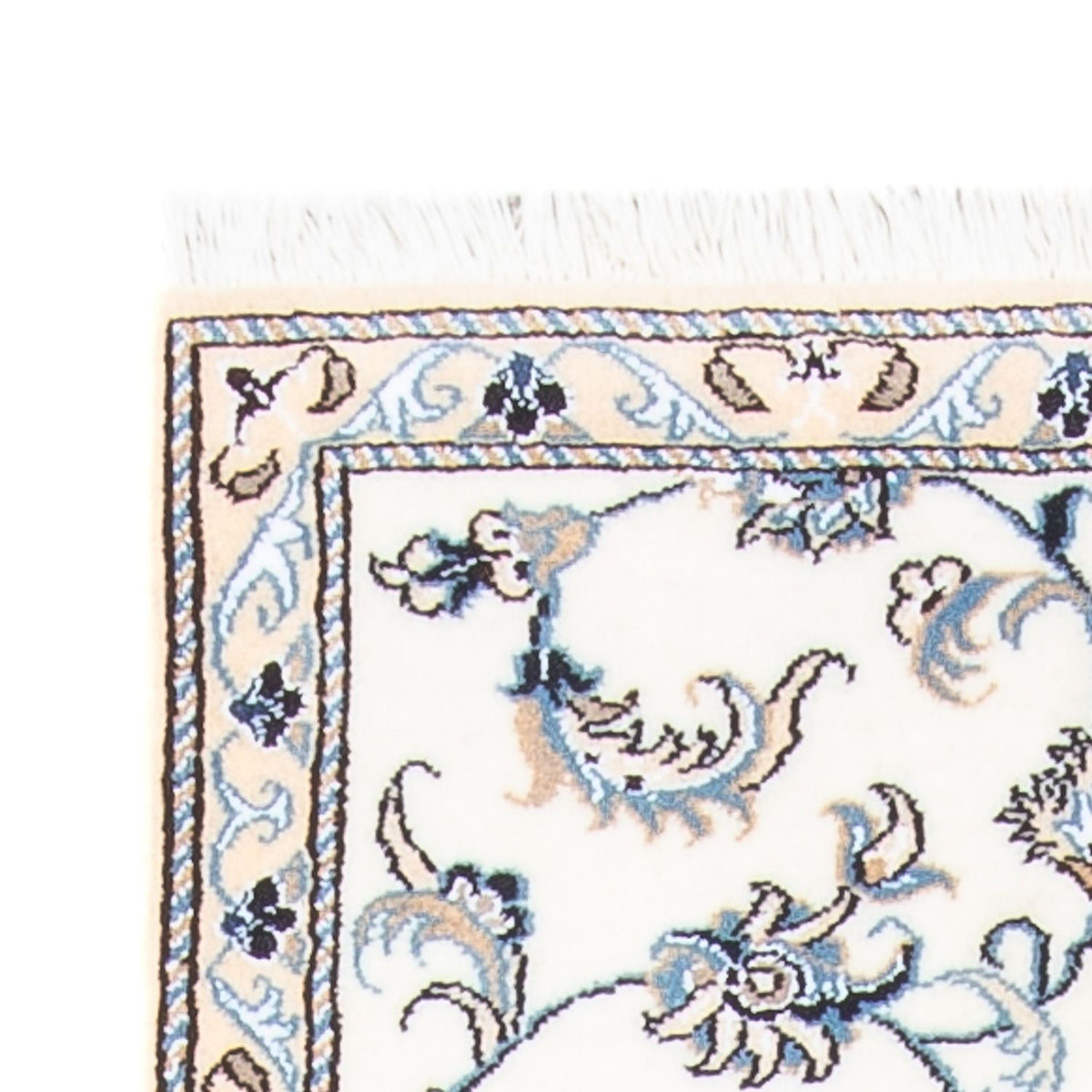 Tapis de couloir Tapis persan - Nain - 284 x 78 cm - argent