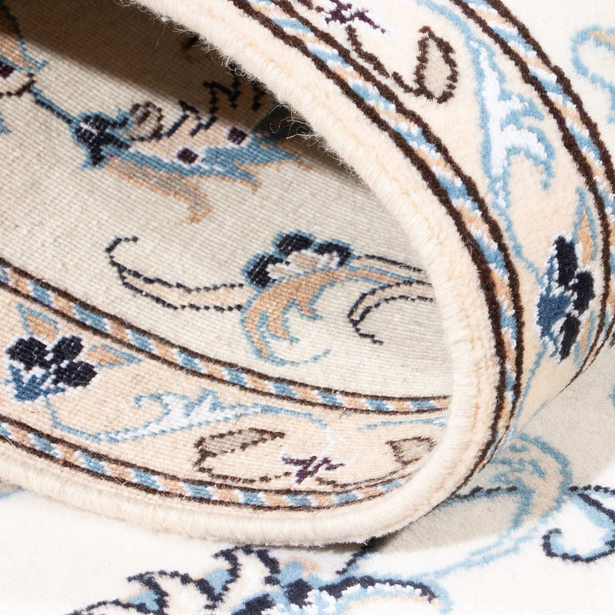 Tapis de couloir Tapis persan - Nain - 284 x 78 cm - argent