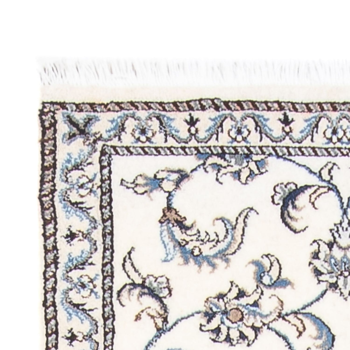 Tapis de couloir Tapis persan - Nain - 288 x 78 cm - argent