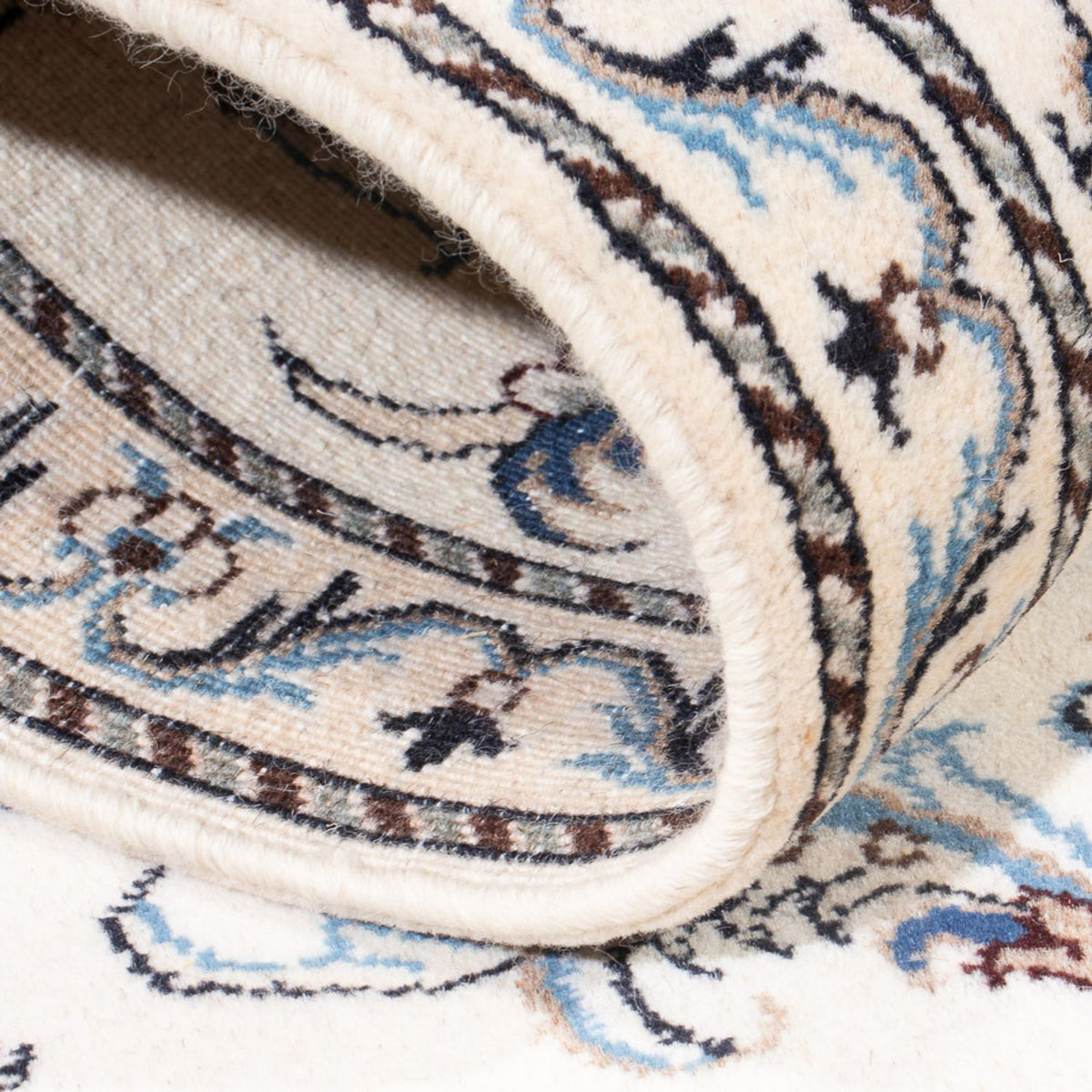 Tapis de couloir Tapis persan - Nain - 288 x 78 cm - argent