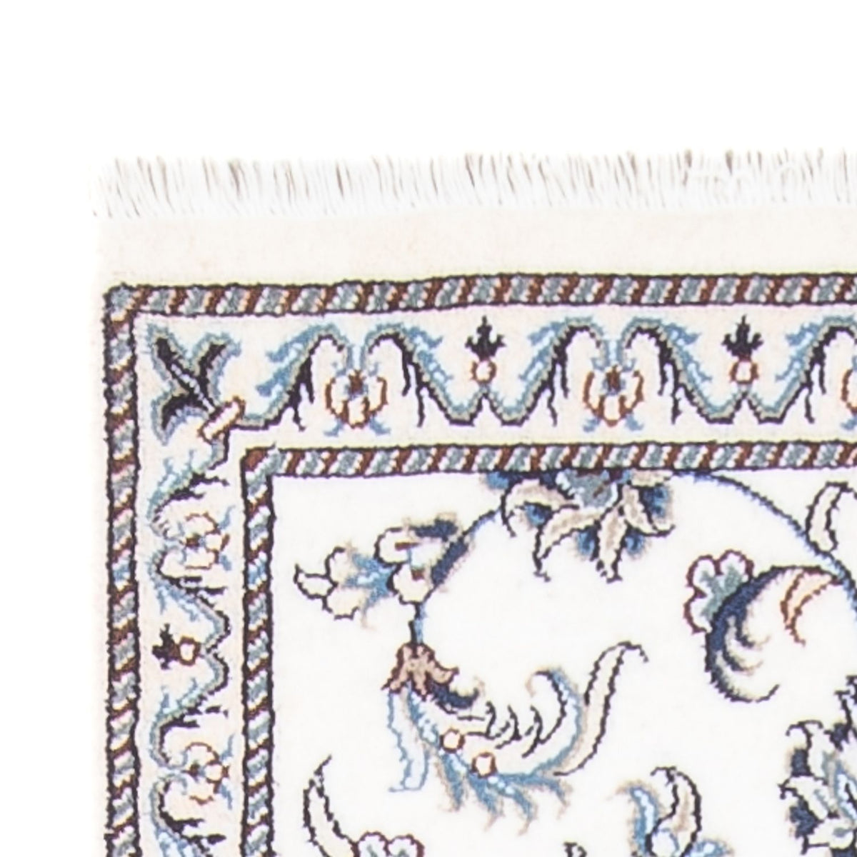 Tapis de couloir Tapis persan - Nain - 295 x 82 cm - argent