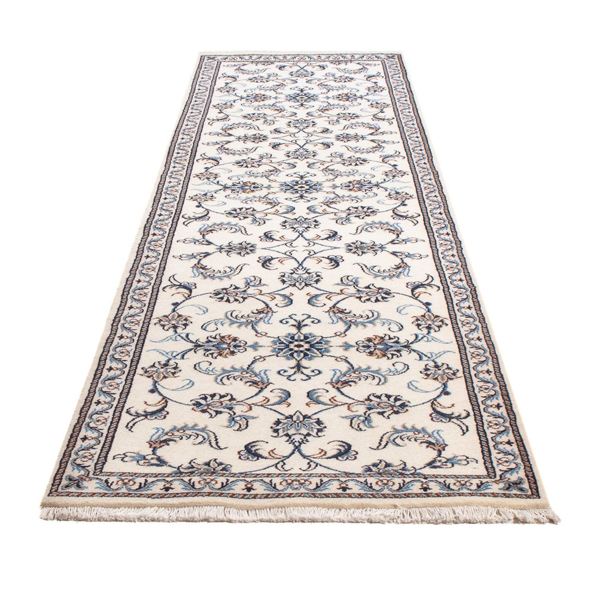 Tapis de couloir Tapis persan - Nain - 295 x 82 cm - argent