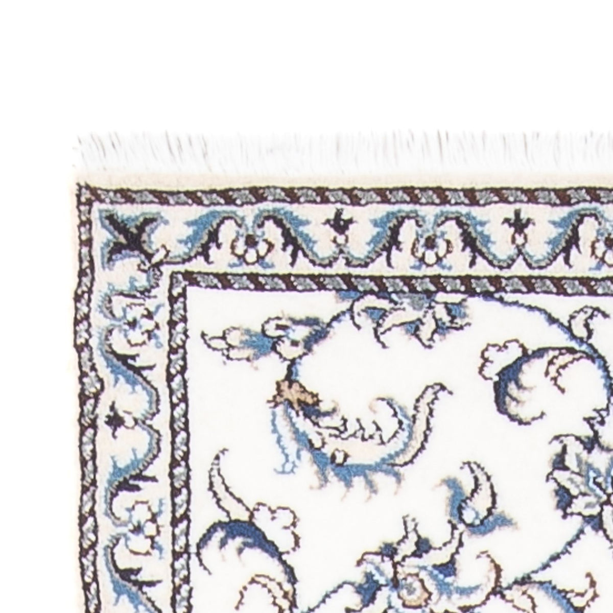 Tapis de couloir Tapis persan - Nain - 292 x 76 cm - argent