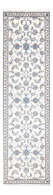Tapis de couloir Tapis persan - Nain - 286 x 77 cm - argent