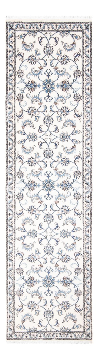 Tapis de couloir Tapis persan - Nain - 286 x 77 cm - argent