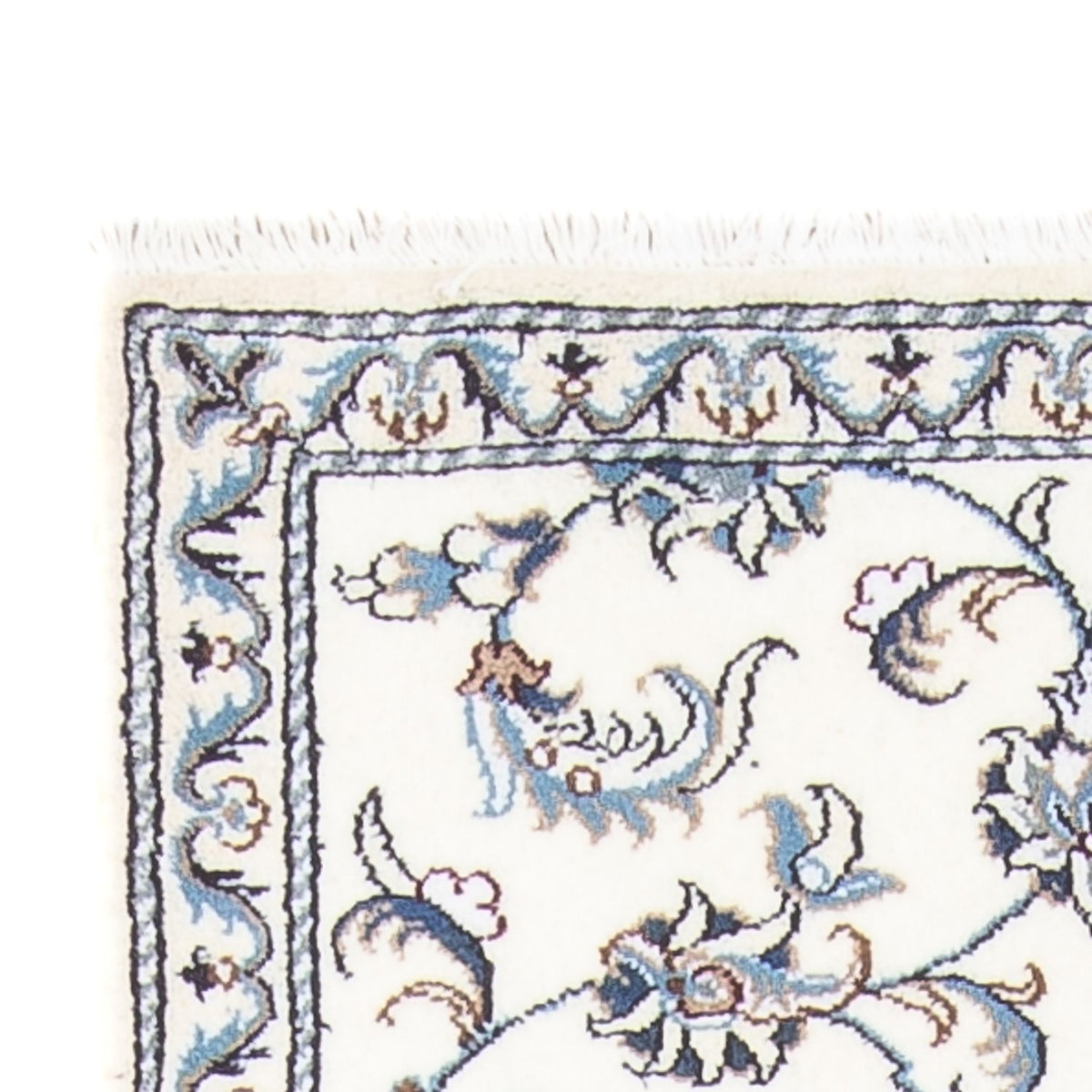 Tapis de couloir Tapis persan - Nain - 286 x 82 cm - argent