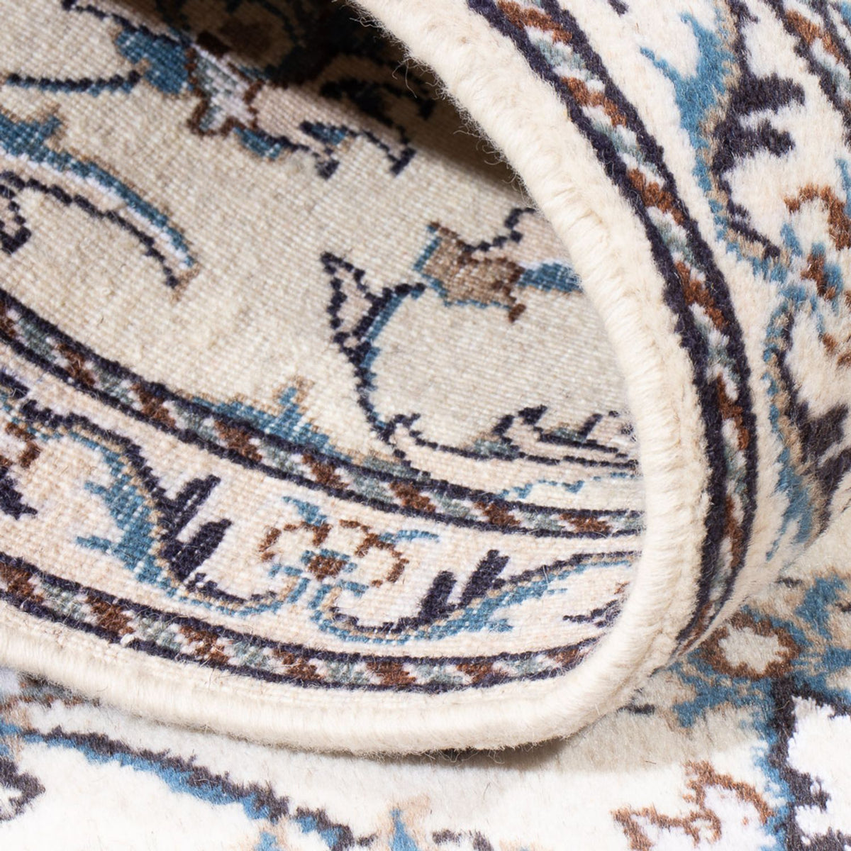 Tapis de couloir Tapis persan - Nain - 215 x 77 cm - argent