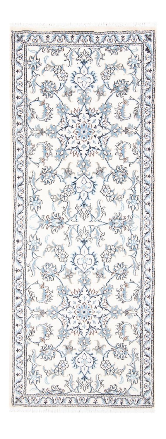 Tapis de couloir Tapis persan - Nain - 197 x 75 cm - argent