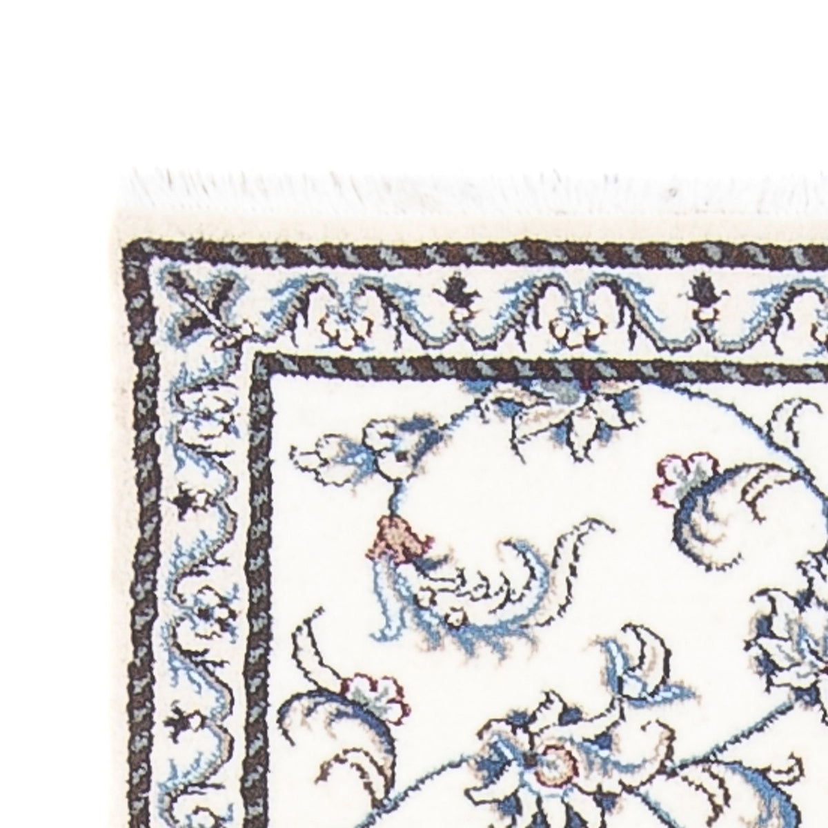 Tapis de couloir Tapis persan - Nain - 195 x 77 cm - argent