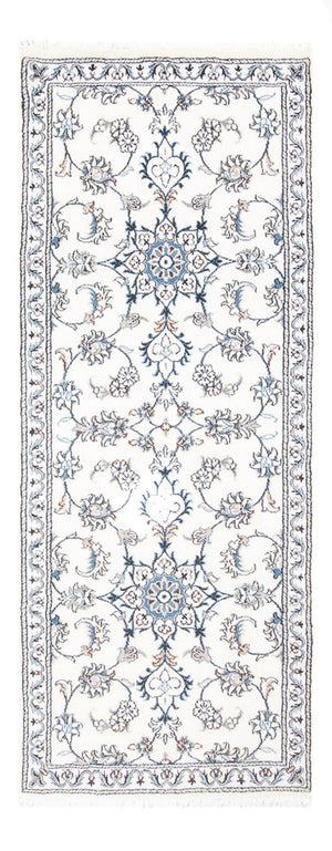 Tapis de couloir Tapis persan - Nain - 196 x 77 cm - argent