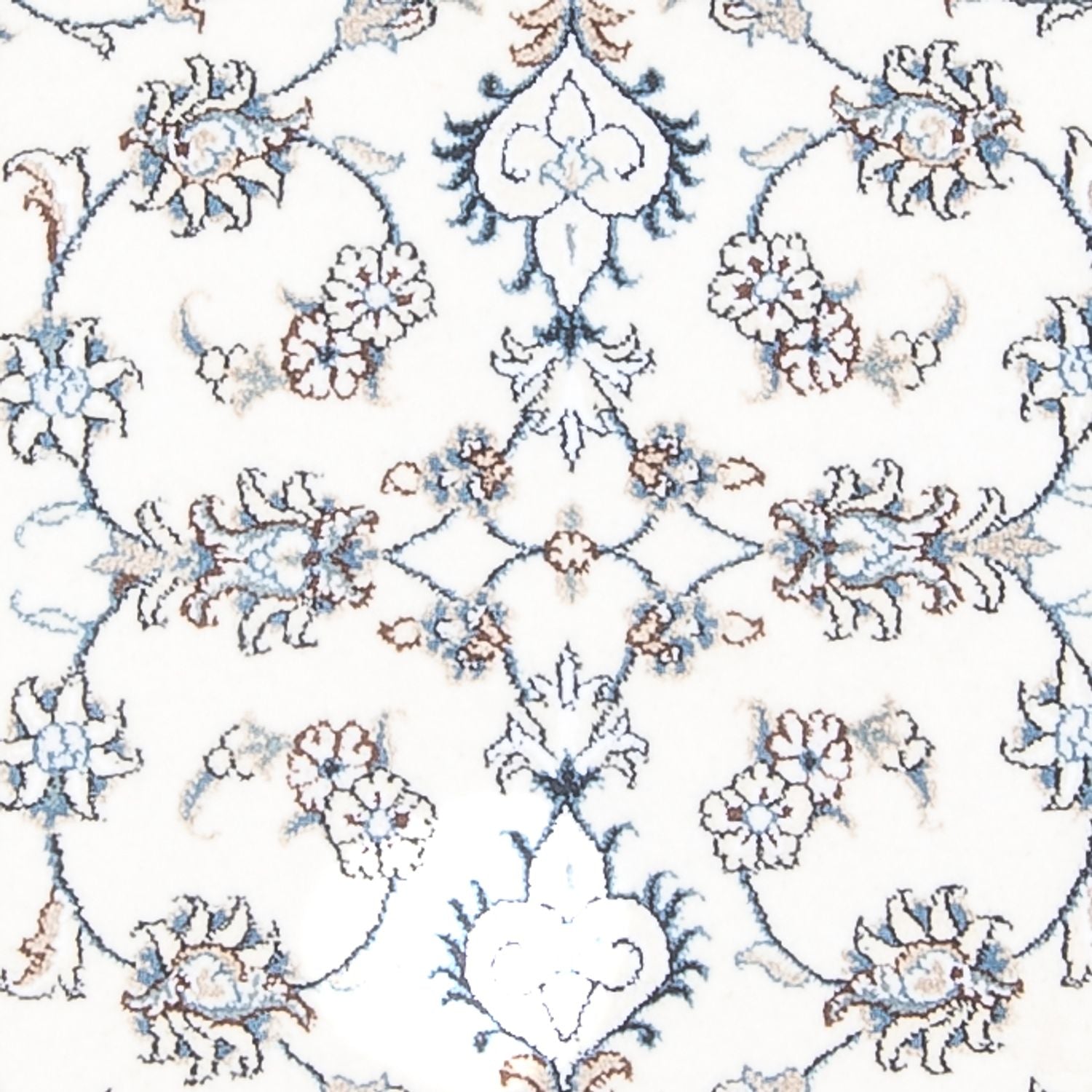 Tapis de couloir Tapis persan - Nain - 196 x 77 cm - argent